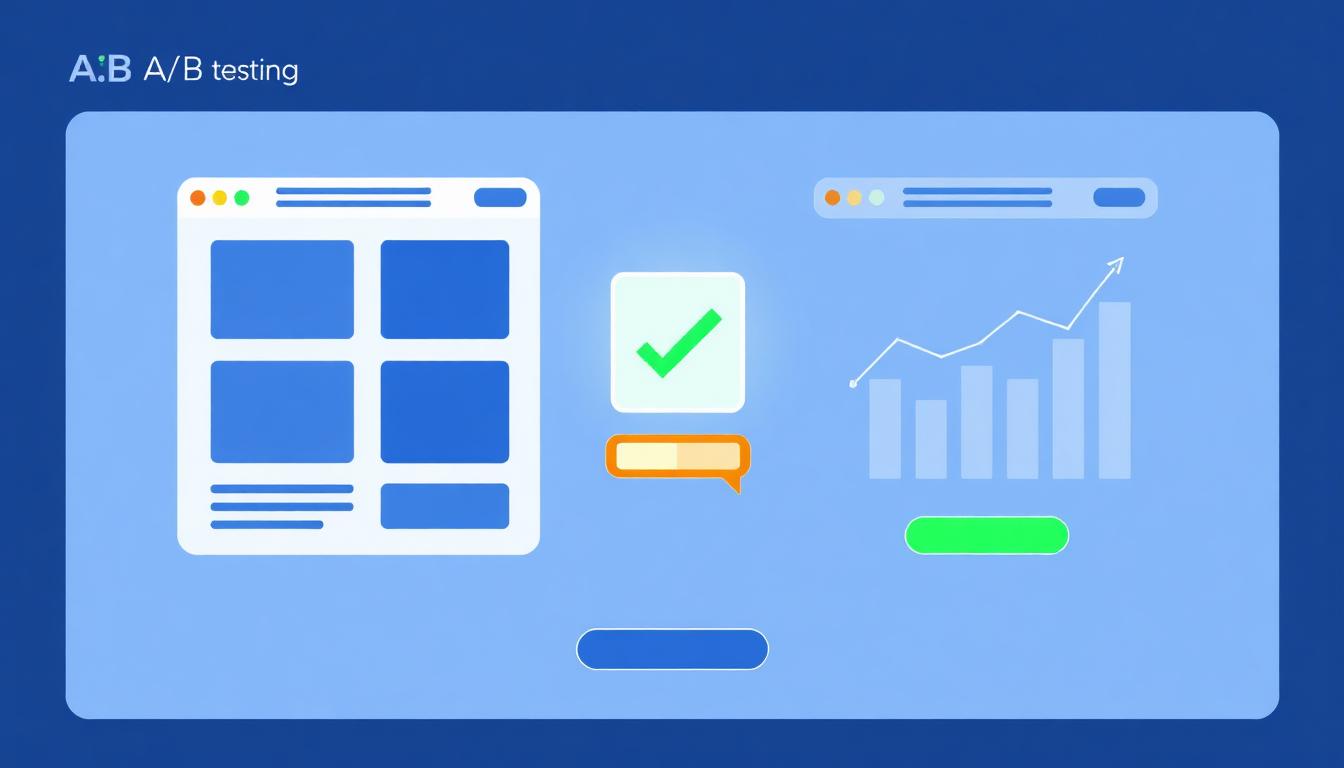 A/B testing: two page variants measured on conversions